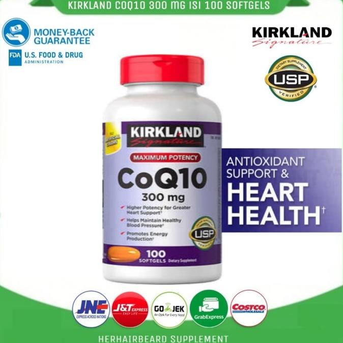 kirkland maximum potency co Q10 300mg isi 100 softgels/coQ10 300mg