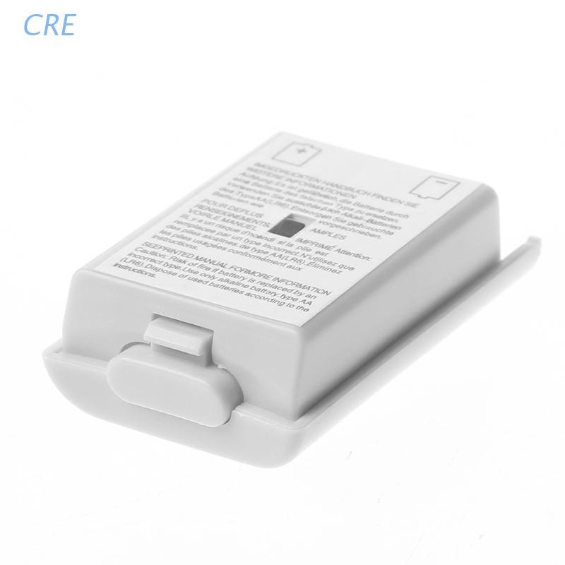 Cre 1PC Case Cover Baterai AA Warna Putih Untuk Controller Xbox 360 Wireless