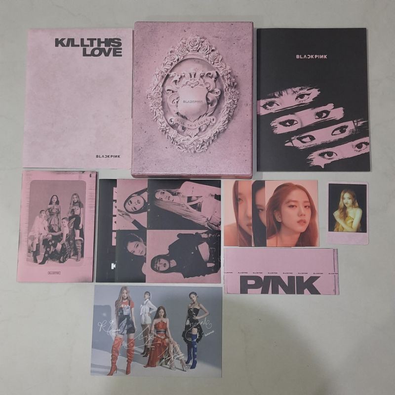 BLACKPINK | Kill This Love Album Pink version Polaroid Rose Folded Poster Jisoo