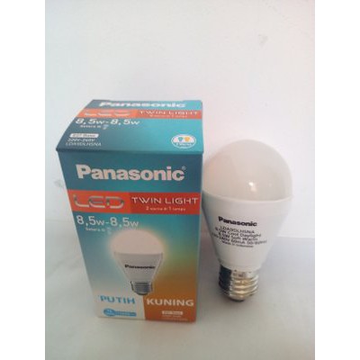 Lampu Panasonic.LED TWIN LIGHT.2 Warna di1 Lampu 8.5w-8.5w.Warna Putih Kuning.LDA9DLHSNA
