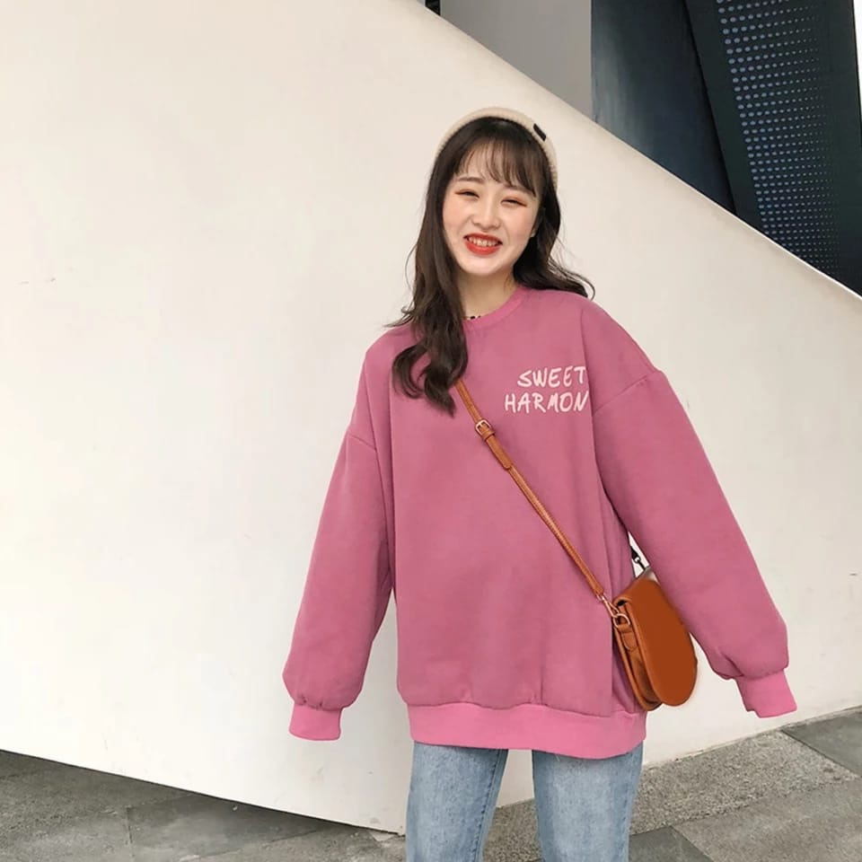 SWEET HARMONY SWEATER WANITA - CREWNECK HALUS TEBAL TERLARIS