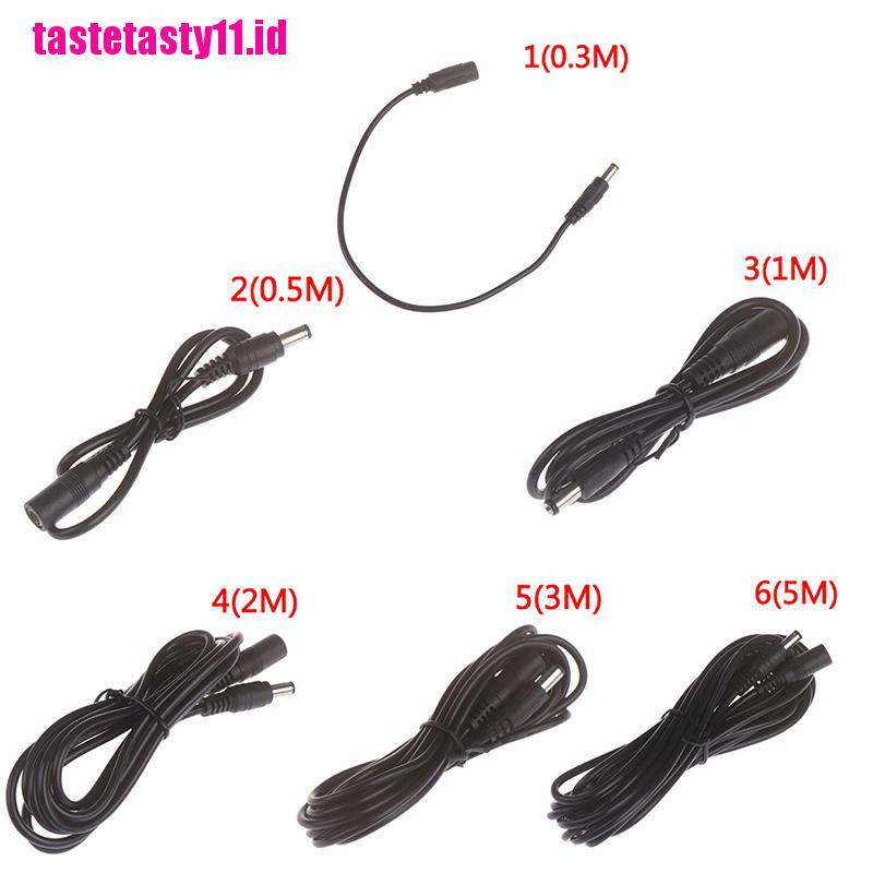 【TTID】5.5x 2.1mm DC 12v power extension cable cord female male for cctv camer