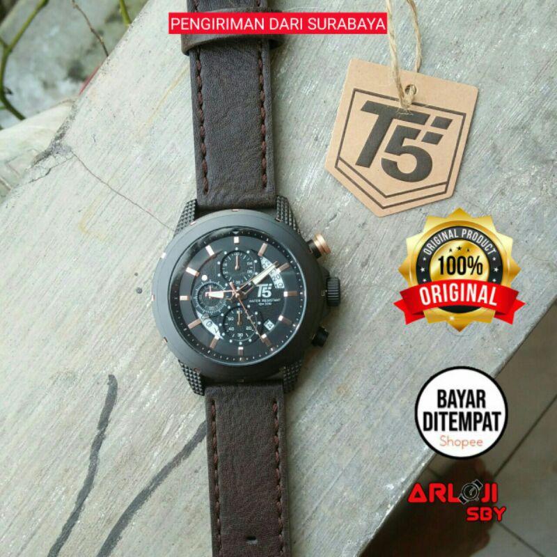 JAM TANGAN PRIA T5 H3818 CHRONOGRAPH TAHAN AIR ORIGINAL T5 H 3818 ORIGINAL