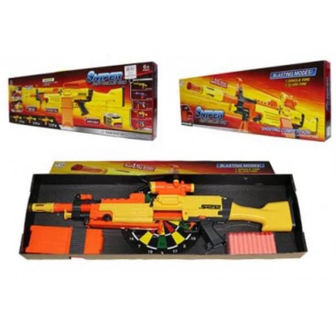 Mainan Anak Pistol Sniper Soft Bullet Gun Automatic Otomatis Miri Nerf