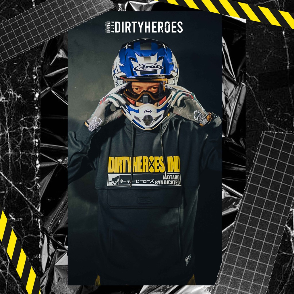 DIRTY HEROES HELMET MOTARD | ANORAK HOODIE | HOODIE | SWEATER | SUPERMOTO | MOTARD | MOTOCROSS | MX