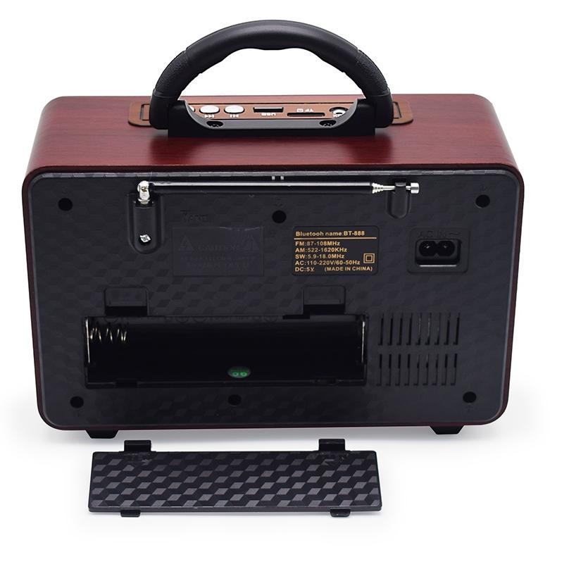 Langsung Kirim Radio Portabel 110BTS Retro FM/AM/SW Radio Speaker System dengan BT USB TF Card Playe