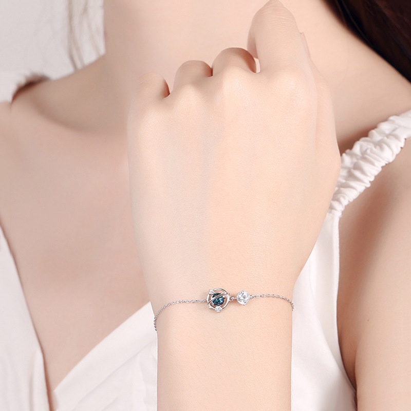 AZ202 [COD✔] Gelang Serut Asteroid Titanium Wanita Anti Karat Perhiasan Titanium Asli Beruntung Aksesoris