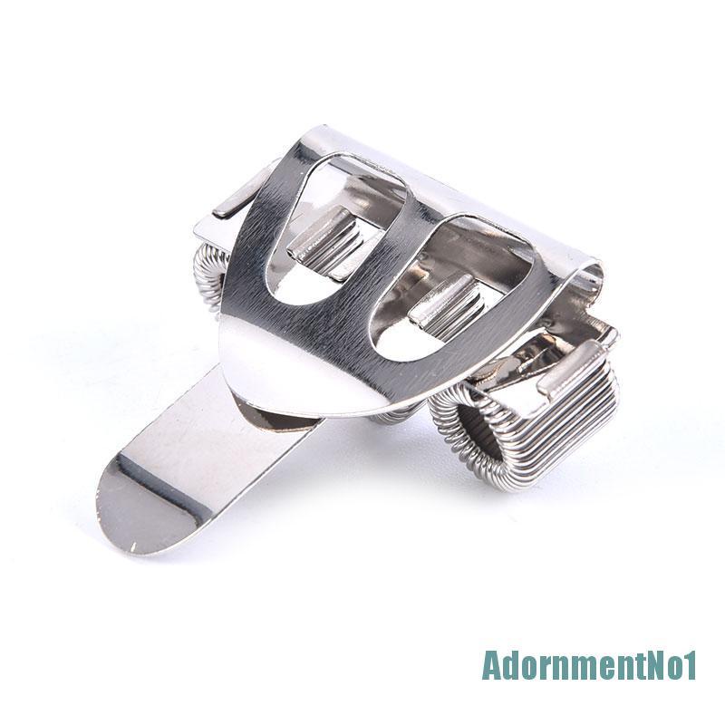 (AdornmentNo1) 1pc Klip Metal Elastis Holder Pulpen / Notebook