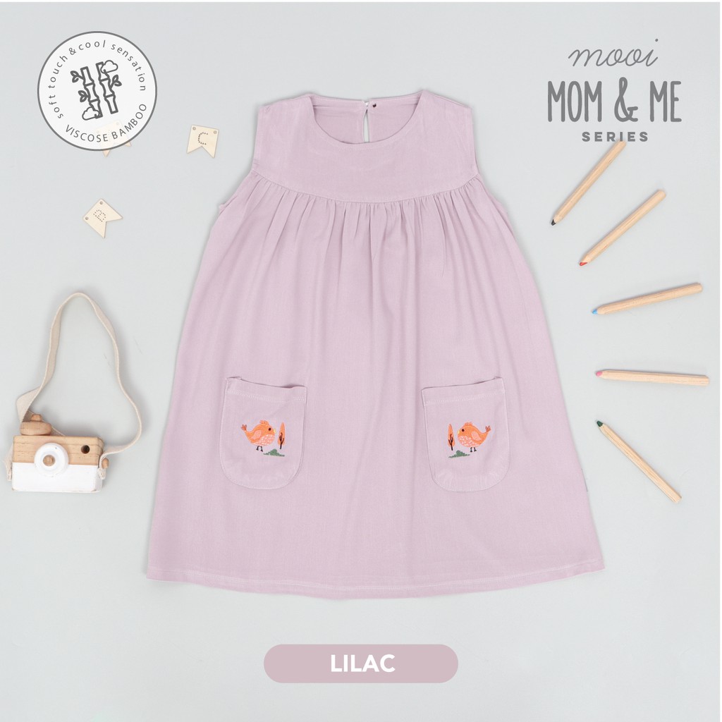 Mooi Dress Anak Perempuan Lily Dress-LILAC