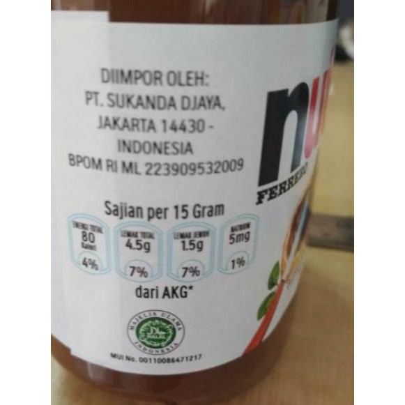 

ONGKIR9RB Nutella 1kg TERBARU ed Januari 2022 PROMO!!HALAL MUI!!