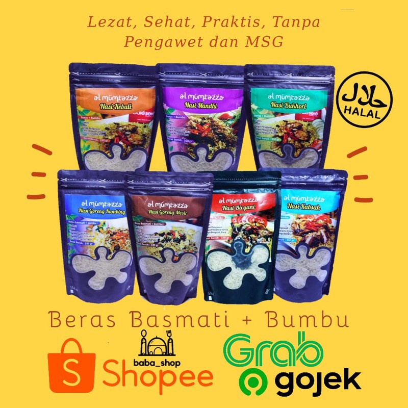 

Al-Mumtazza-Nasi Kebuli / Kabsah / Biryani / Bukhori / Mandy / Nasi Goreng Mesir / Kambing