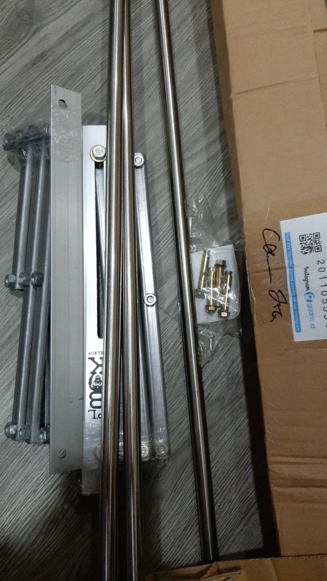 Jemuran Dinding Drying Laundry Stainless Anti Karat Jemuran Lipat Gantung 3 Galang Single 0.8m 80cm