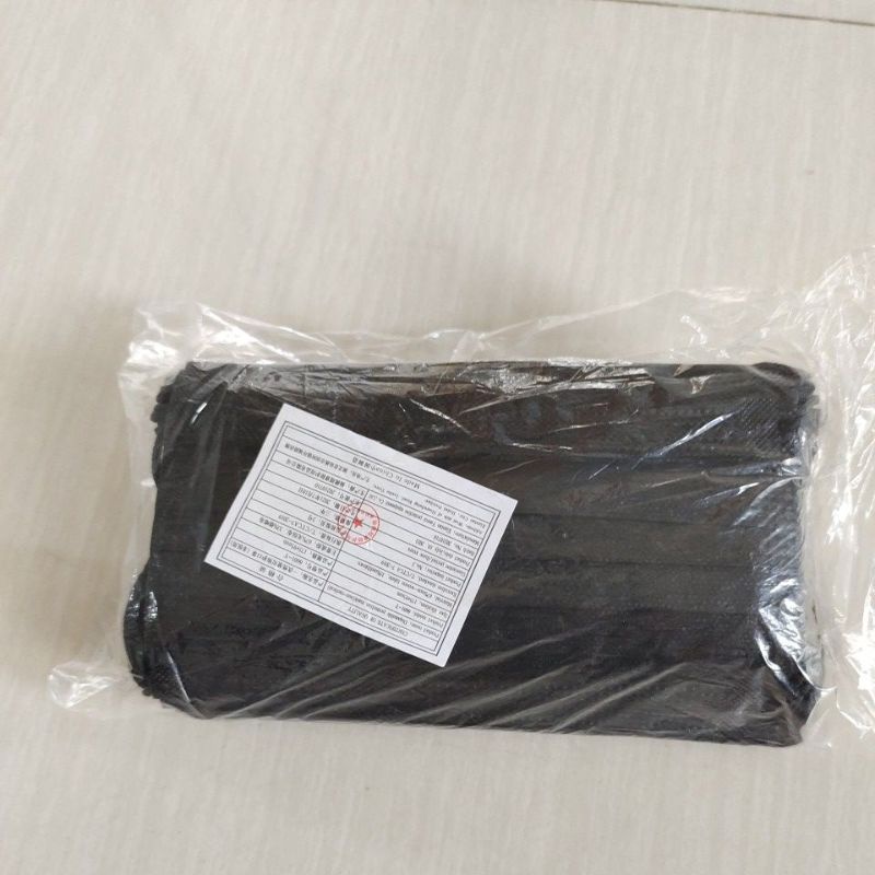 MASKER KESEHATAN MASKER  3 PLY HITAM ISI 50PCS