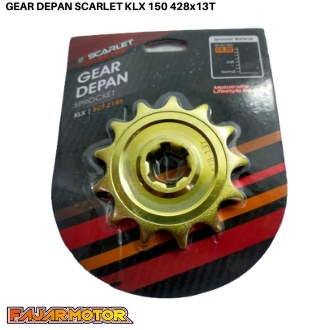 SSS GEAR GER DEPAN 428 520 JUPITER VIXION R15 MEGAPRO GL CB150R SUPRA SATRIA FU SMASH SHOGUN GIR FRONT SPROCKET-14SCARLET 428KLX