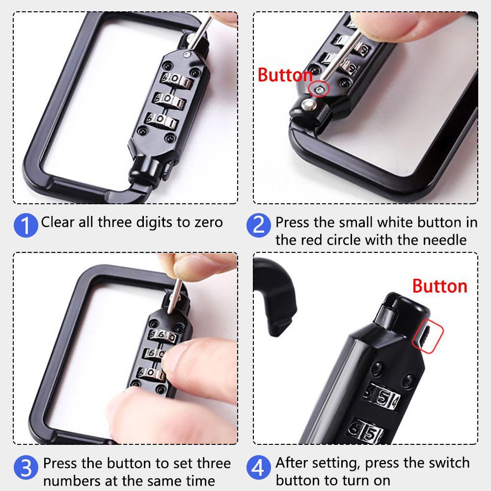 R-FLOWER Kunci Sepeda Mini Anti Maling Lock Security Kendaraan Elektrik