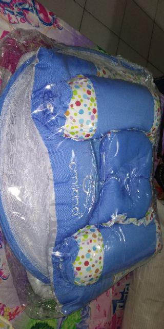 Omiland Kasur Dakron + Kelambu Bordir Polcadot (lc) Obk5214