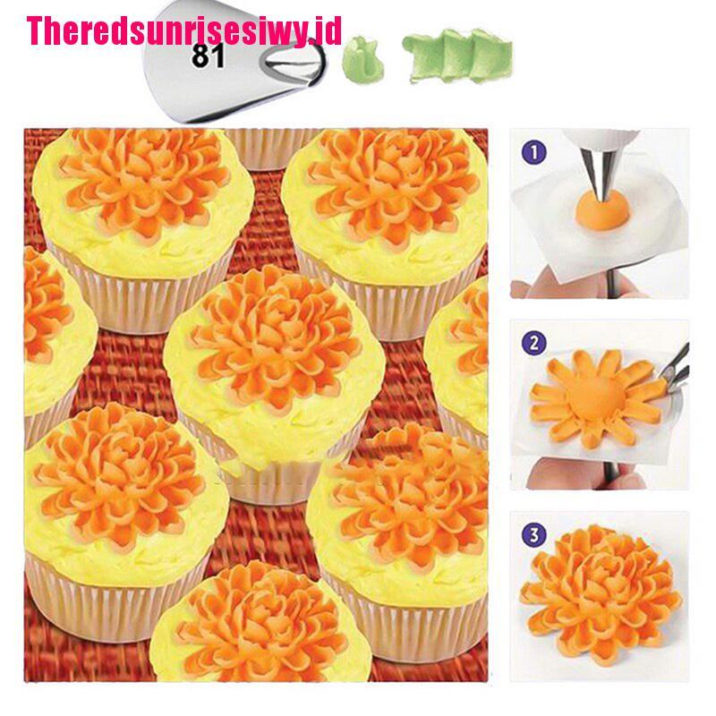5pcs / Set Nozzle Icing Piping Krim Untuk Dekorasi Kue