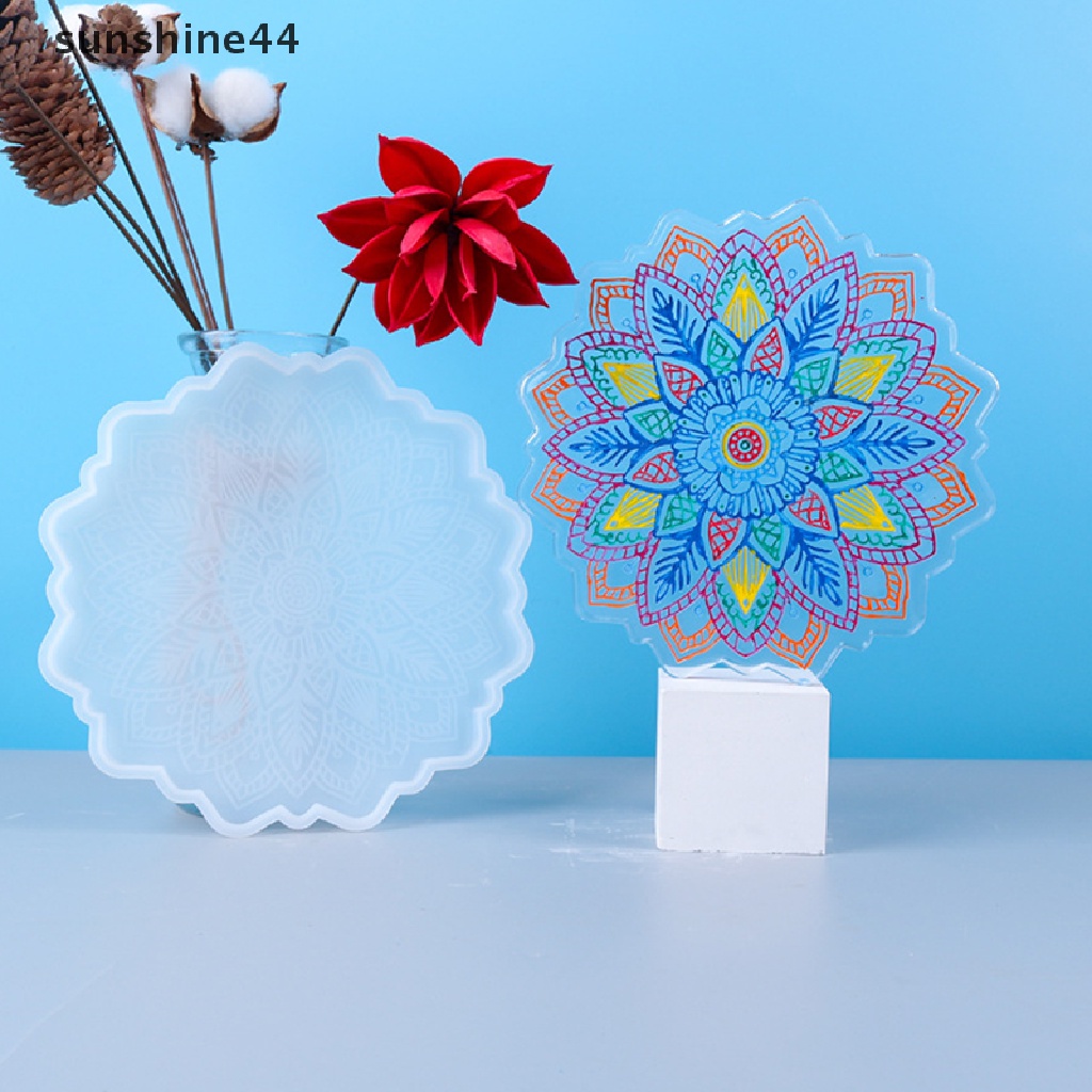 Sunshine Cetakan Epoxy Resin Bentuk Mandala Bahan Silikon