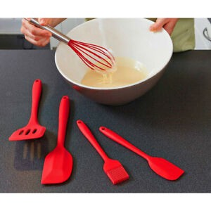 PERALATAN MASAK 5IN 1 SPATULA PENGOCOK KUAS SCRAPER BESAR KECIL Silicone Utensil SET ORIGANAL VA24