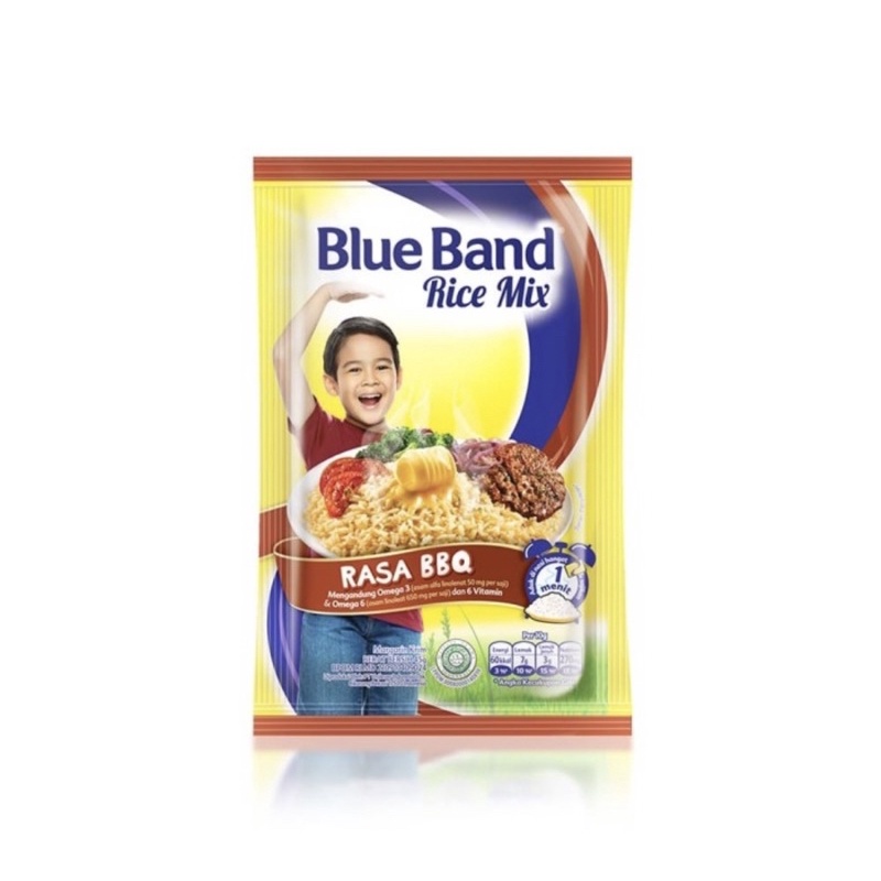 Blueband Rice Mix BBQ &amp; Chicken Blue Band Margarin Margarine Mentega Berbumbu Seasoning Makanan Instan Bekal Anak Sekolah