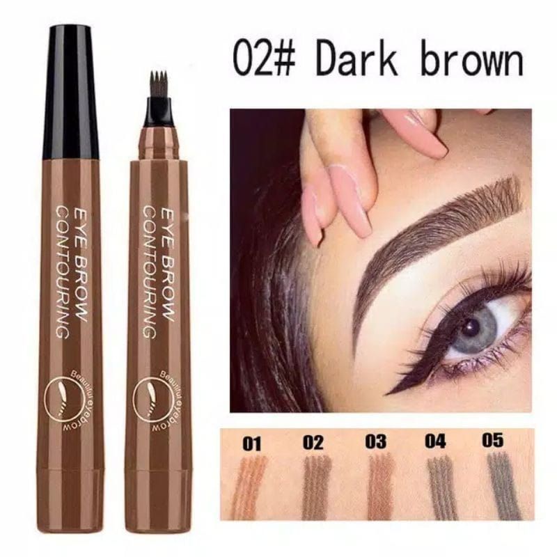 Medan Termurah Anti luntur waterproof Longlasting Pensil alis gerigi eyebrow Contouring pencil eyebrow