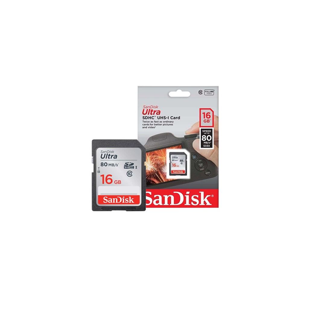 Sandisk Ultra SDHC Class 10 80MBps - 16GB / 32GB Sandisk Ultra Sd Card / Sdcard / Sdhc 16Gb Class 10 - Garansi Resmi