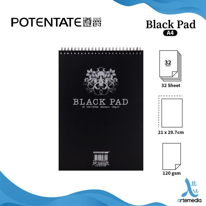 

Lora | Buku Sketsa Potentate Black Paper A4 Wire Bound Sketchbook
