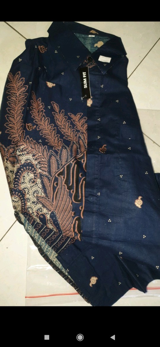 (bisa Cod) Hem Kemeja Batik Pria Slim Fit Modern Mewah Kualitas