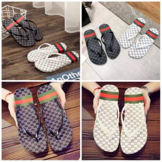 SENDAL SPON JEPIT  MOTIF G G GUCCI  SANDAL  PLIPPER PITA 