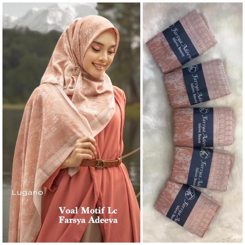 Jilbab Adeeva Denay Motif Koran Segiempat Voal Premium 30+ Motif-Motif 3
