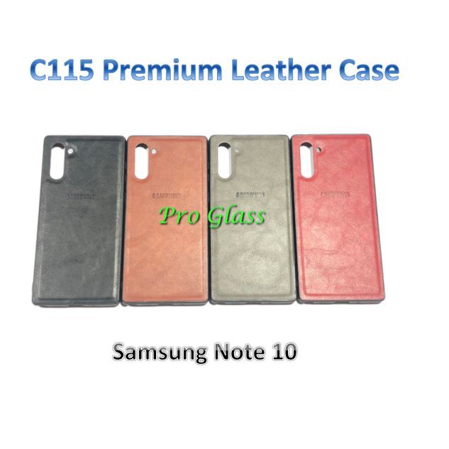 C115 Samsung NOTE 10 / NOTE 10 PLUS / NOTE 10 LITE Premium Leather Silicone Case / Casing Kulit