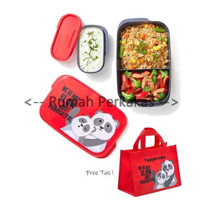 Tupperware Foodie Buddy Panda bekal makan komplit