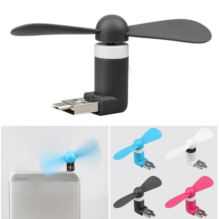 Micro USB OTG Mini Kipas Portable Fan Android Smartphone Laptop PC USB