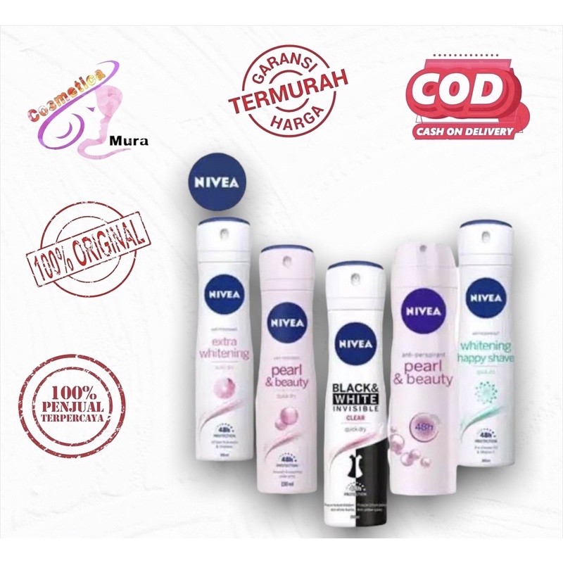 nivea deodorant spray super kering tahan 24 jam seharian 150 ml