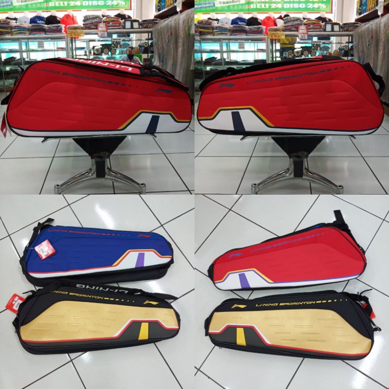 Tas bag raket badminton bulutangkis tenis tennis squash lining li ning abdr647 original asli