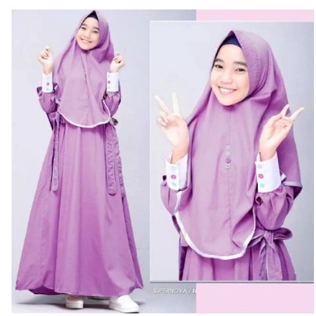 MAYA SYARI KIDS Baju Dress Kondangan Pesta Gamis Syari Anak Tanggung ABG Terbaru Terkini Modern 2022