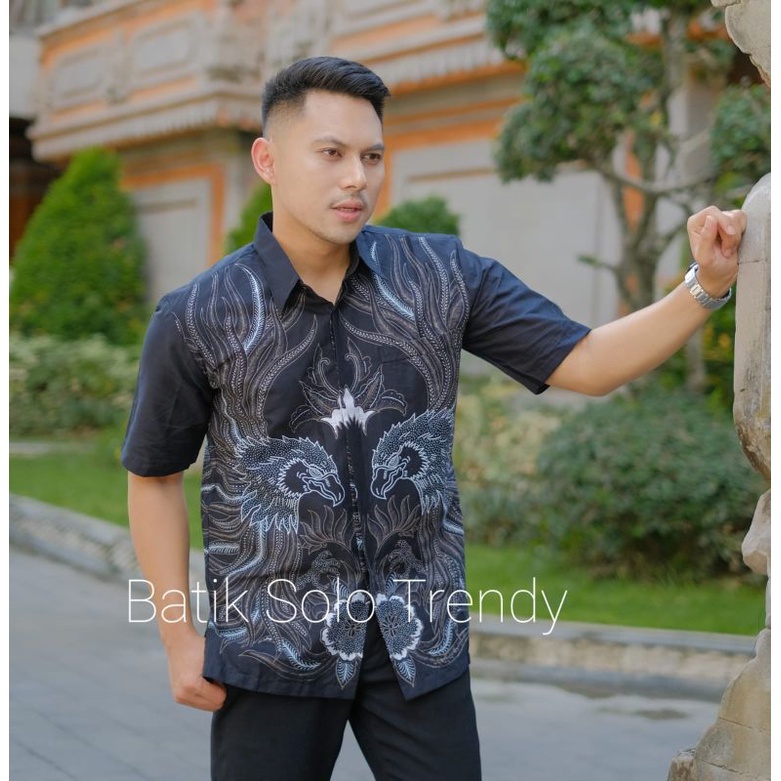 TRENDY 105 PENDEK ( FULL FURING )KEMEJA/BAJU BATIK PRIA MURAH PENDEK