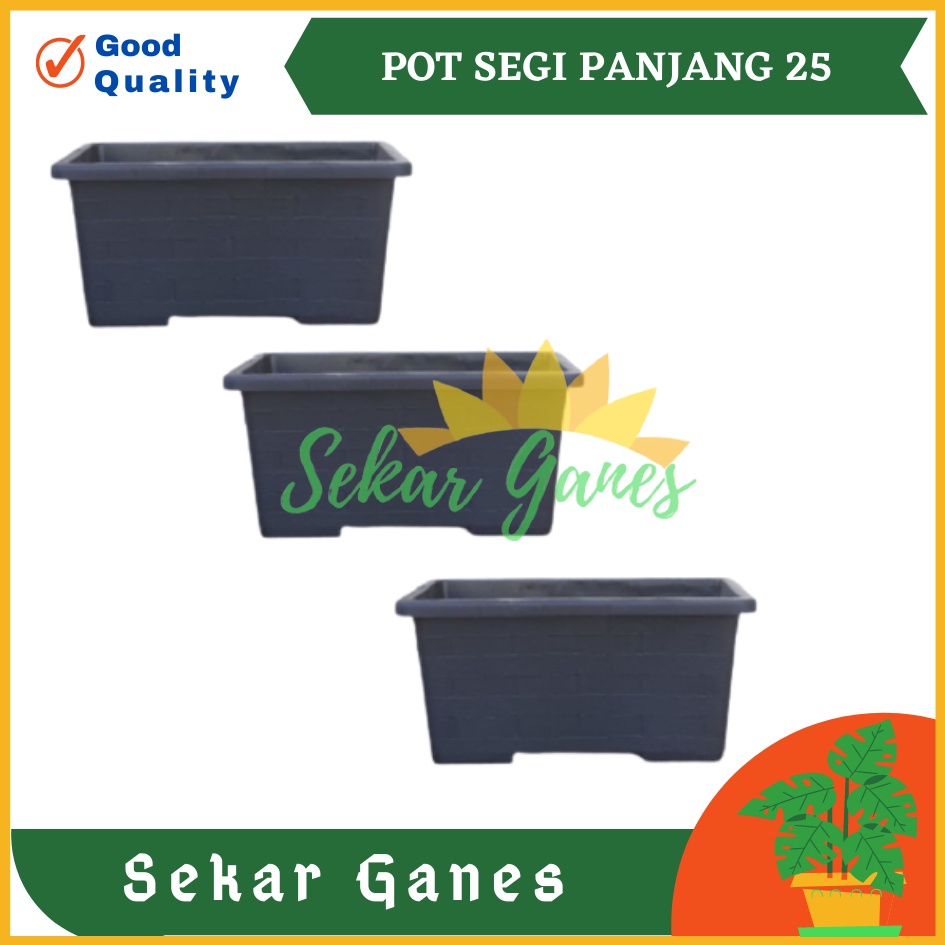 Pot Segi Panjang Tani 25 Cm Hitam Motif Bata Pot Panjang Plastik Murah Putih Murah Raja Indo Bekasi