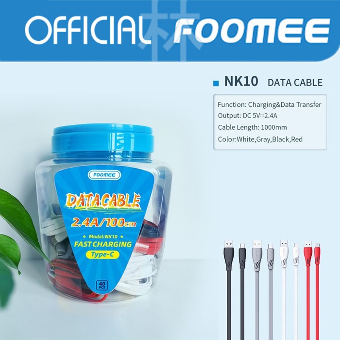 Foomee NK10S Data Cable Type-C Colorful - 1 Toples Isi 40 pcs