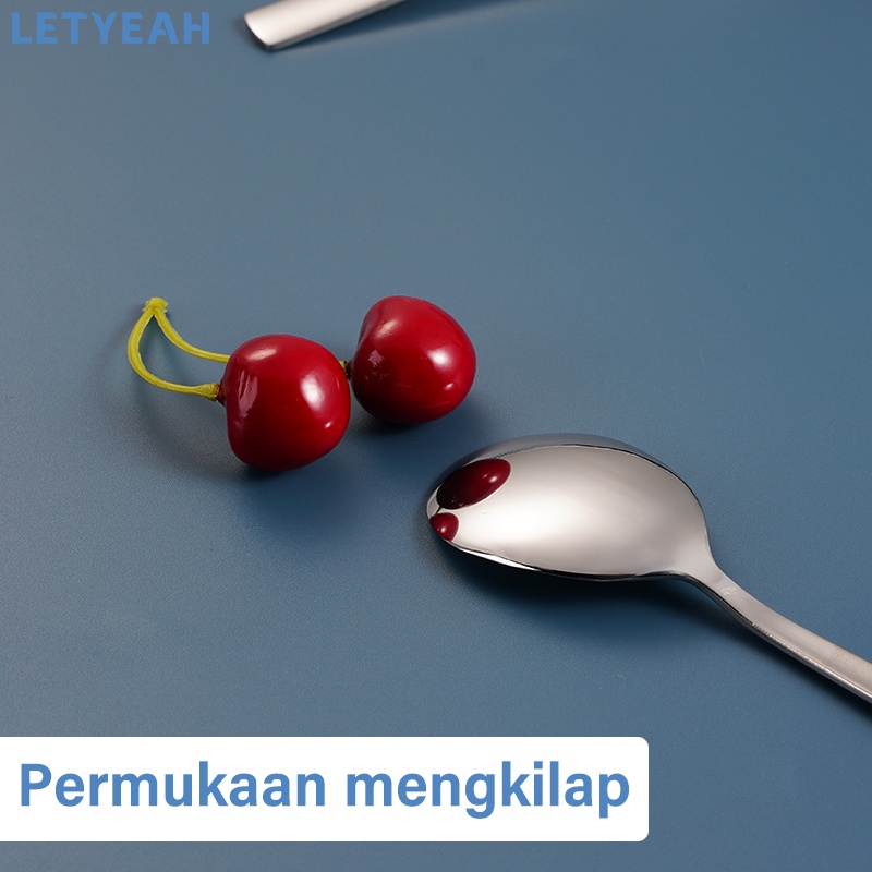 letyeah Cutlery set stainless 304 peralatan makan sendok garpu set portabel