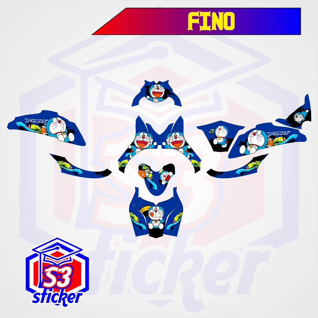 STICKER DECAL MOTOR YAMAHA FINO DORAEMON