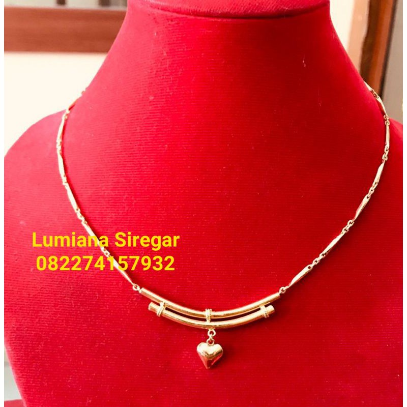 Kalung Bambu Mas LM London 24k 99,9% Lumiana Siregar Emas Toba