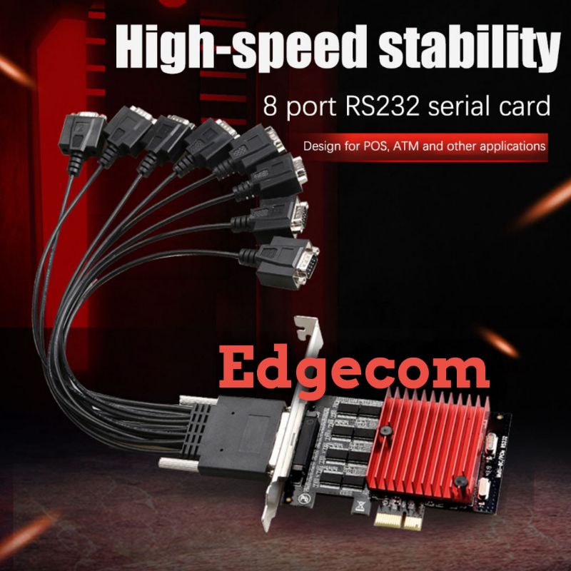 PCIE PCI EXPRESS Serial/RS232/DB9 8 Port Adapter Card