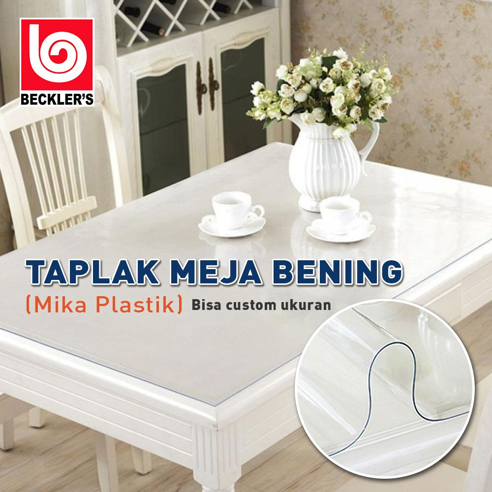 Taplak Meja Transparan Bahan Mika Plastik Taplak Meja Makan PVC Transparan BISA CUSTOM UKURAN