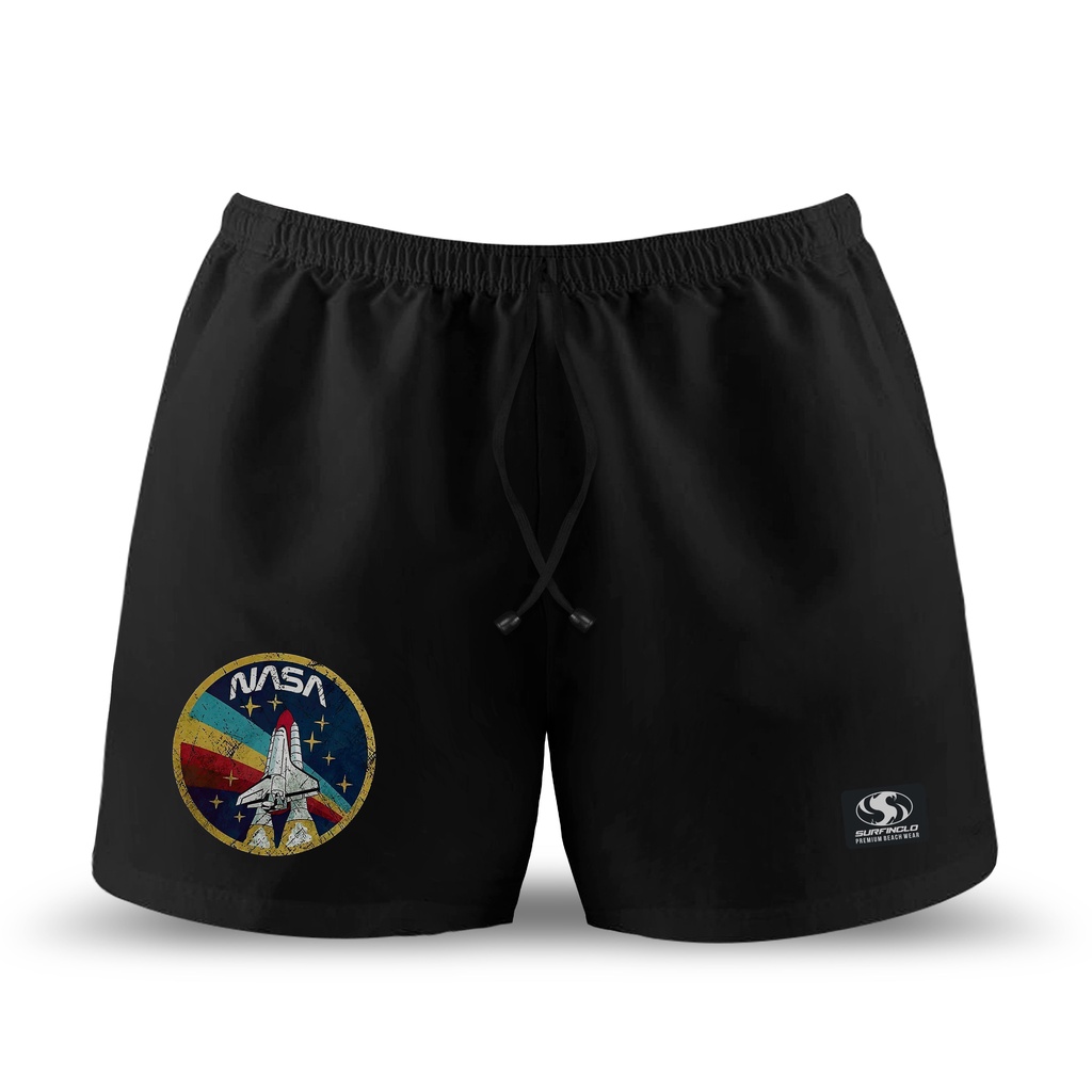 Surfinclo Boxer Nasa Edition Bahan Katun Combed Hitam Size M L XL XXL Regular to Jumbo