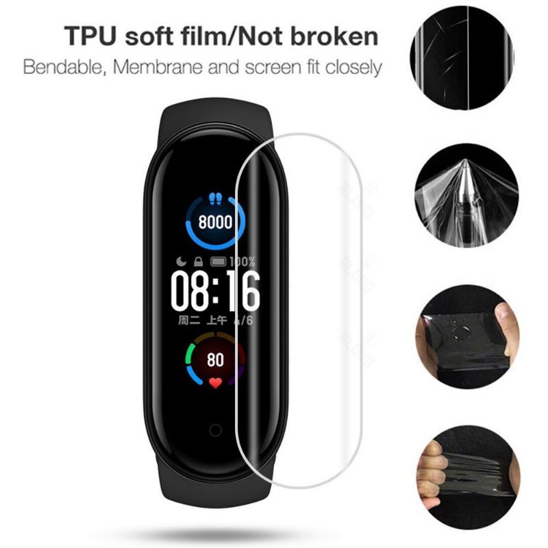 Xiaomi Mi Band 5 Anti Gores Hydrogel Full Screen Protector Gel/Jelly