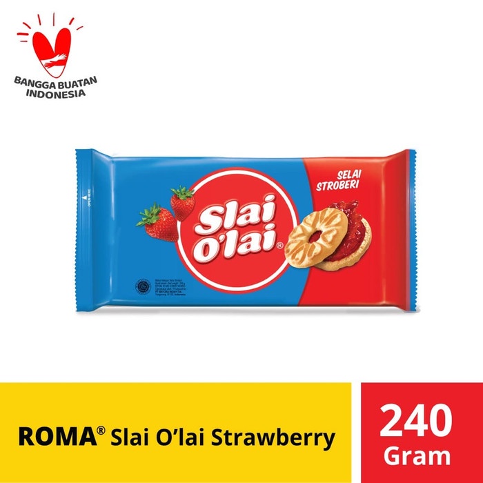 

Wafer-Biskuit- Roma Slai O'Lai Strawberry @240 Gr -Biskuit-Wafer.