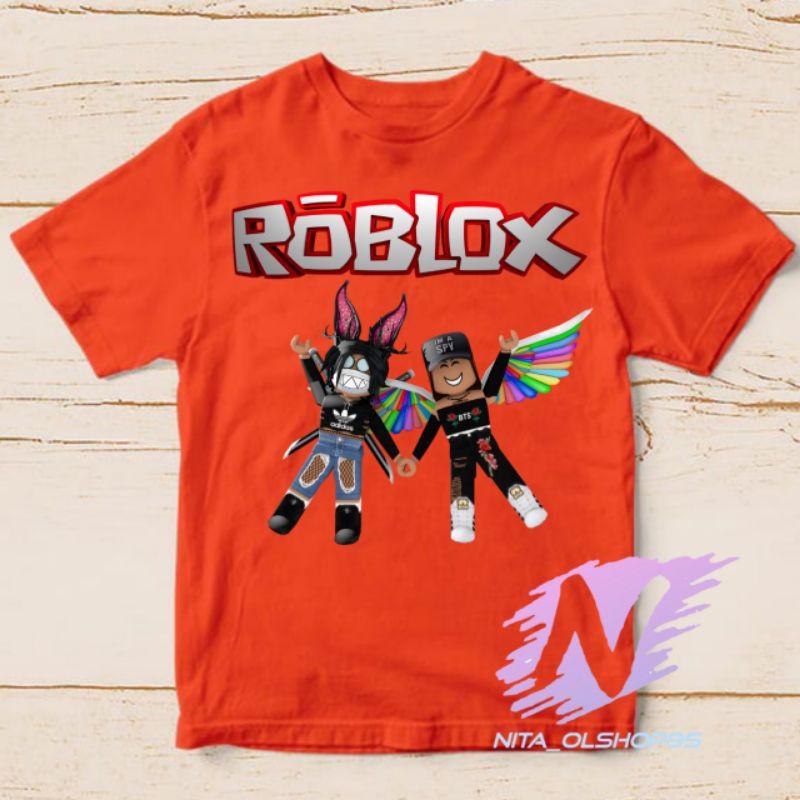 baju kaos anak karakter roblox minicraft girls kids