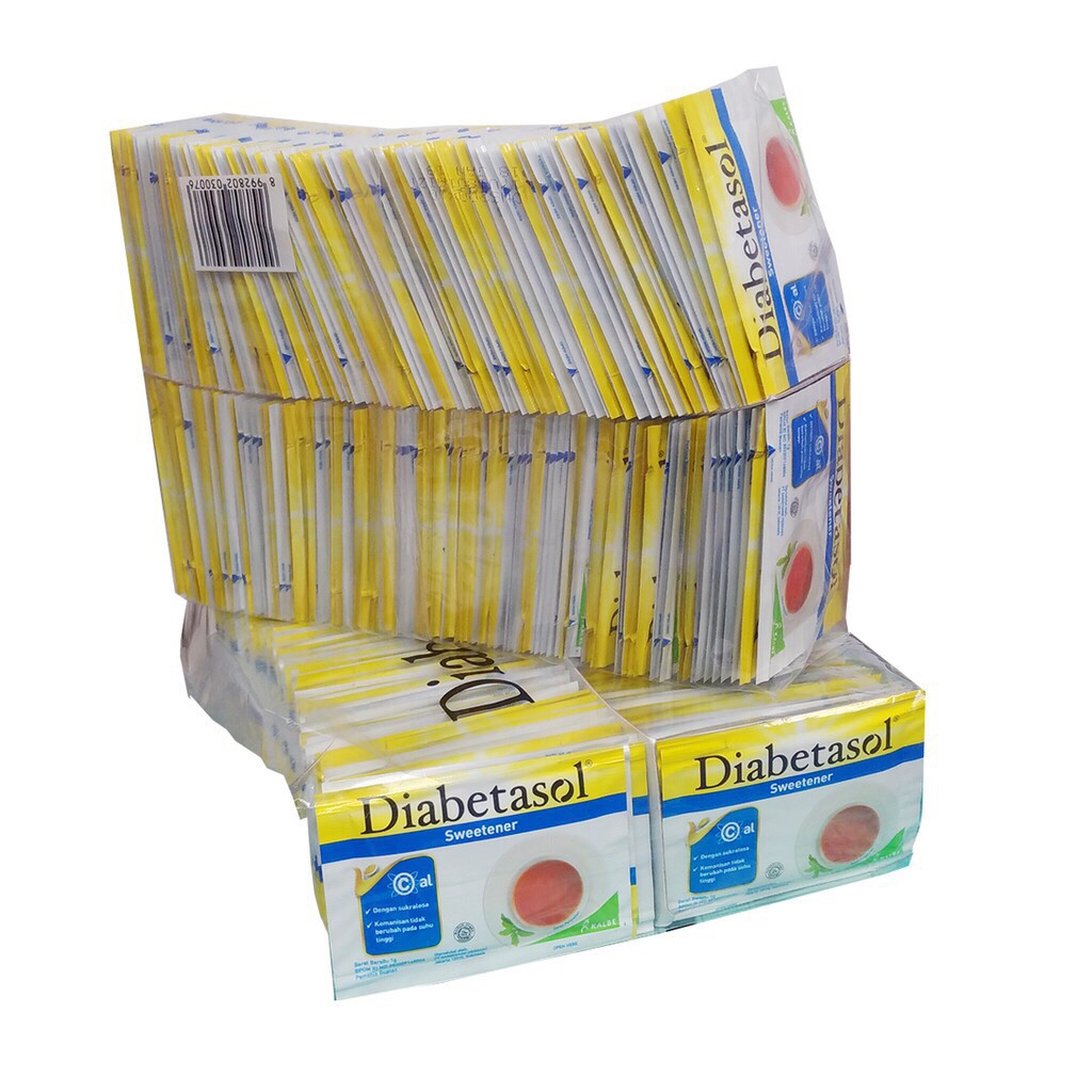

Sweetener Diabetasol Sachet 200 Gula original (nol kalori) 1 pack