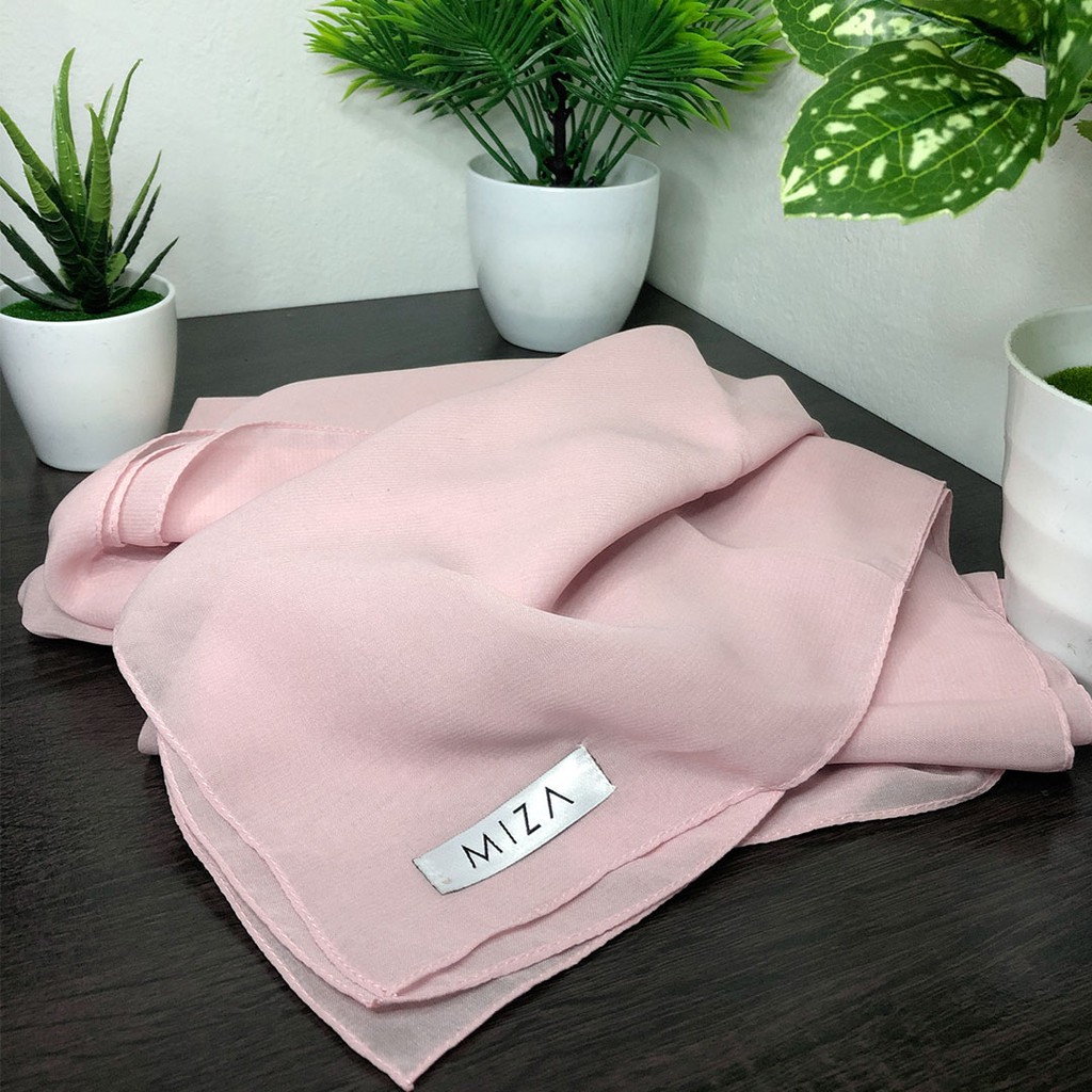 Hijab Segiempat Polycotton Scarf Premium Part 1 Hazel by MIZA-Blush